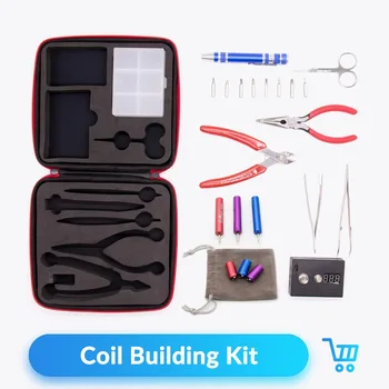 

Volcanee Coil DIY Tool Kit Vape Case Coils Jig Pliers Ceramic Tweezer for RDA RTA Atomizer Tank E Cigarette Vape DIY Tools Kit
