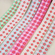 1534141,7/8» 22MM love Printed grosgrain ribbon,6 color mix,DIY handmade materials, headwear accessories