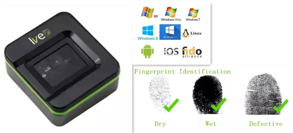 

Free Shipping! KO6000 Windows Linux Android iOS USB Fingerprint Reader