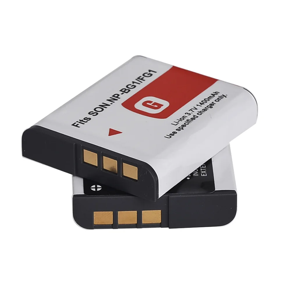 

Dinto 3.7V 1400mAh NP-BG1 NP-FG1 Digital Camera Battery Rechargeable Li-ion Batteries for Sony DSC H3 H5 H7 W70 W80 WX1