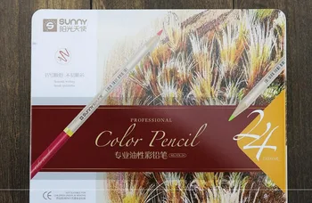 

24 color Non-toxic oily Color Pencils Coloured Drawing Pencil Set Art Supplies for office and kids drawing using oil pencil