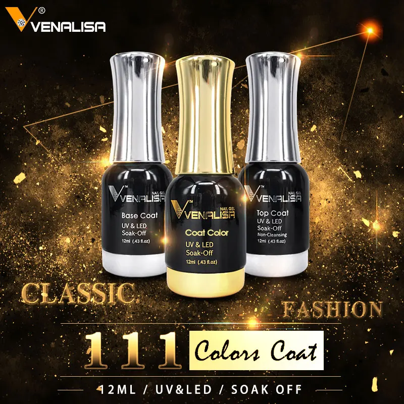 #60751 Venalisa Гель лак 111 цветов s Золотая бутылка долговечный салонный цветной