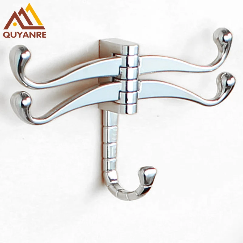 Buy Chrome Solid Brass Bathroom Wall Door Mounted Coat