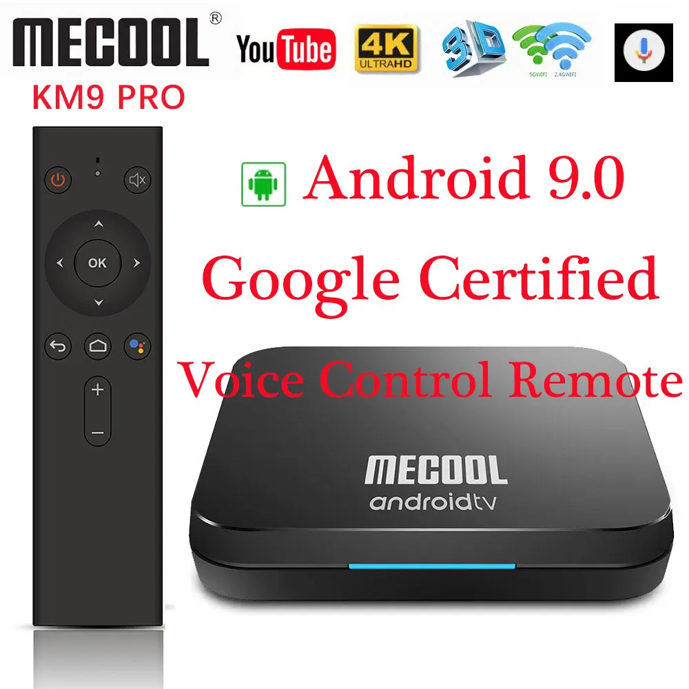 Google Certified Android 9.0 TV Box KM9 Pro ATV 4GB 32GB Amlogic S905X2