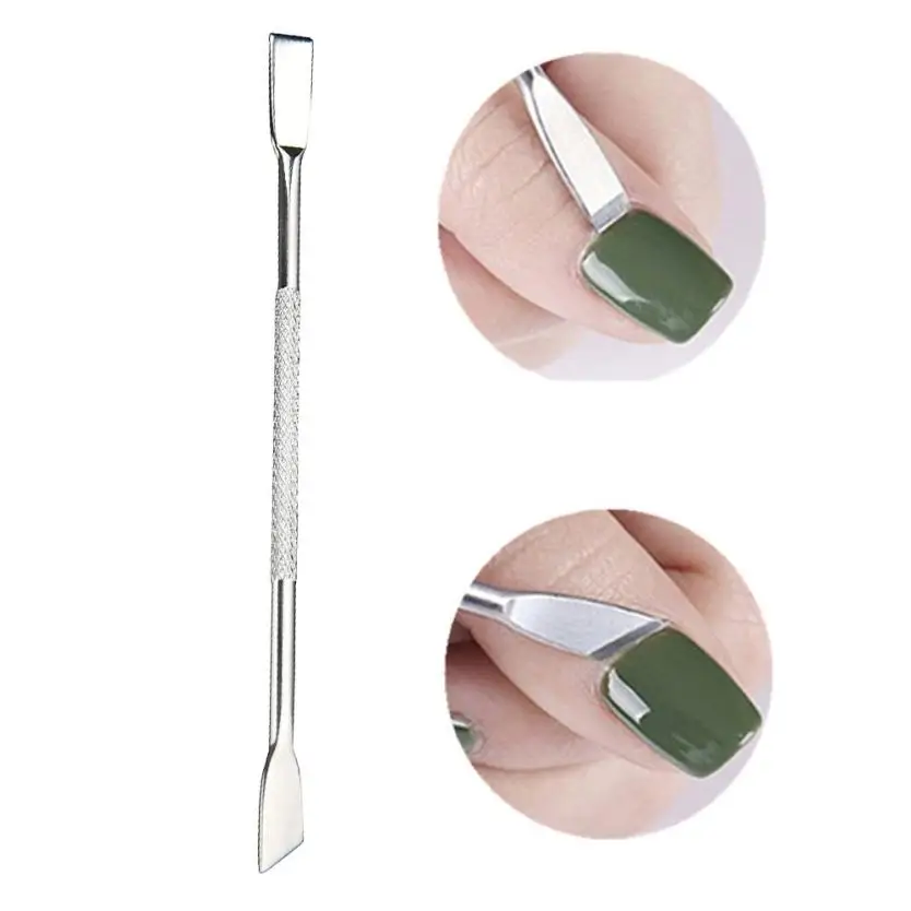 Cuticle Pusher Nails Nail Pusher Forceps Double Stainless Remover