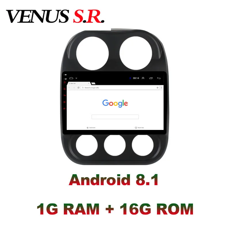 Clearance VenusSR Android 8.1 Car DVD Player GPS Navigation Multimedia For JEEP Compass Patriot Radio 2009-2016 car stereo wifi 2