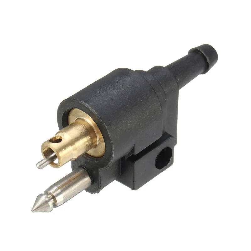 Black Outboard Gasoline Outboard Engine Fuel Line Connector Fits 1/4