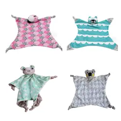 Мультфильм животных 0-12 месяцев ребенок ткань Одеяло игрушка сном маленьких коала кошка белка попугай игрушки Детские плюшевые мягкие