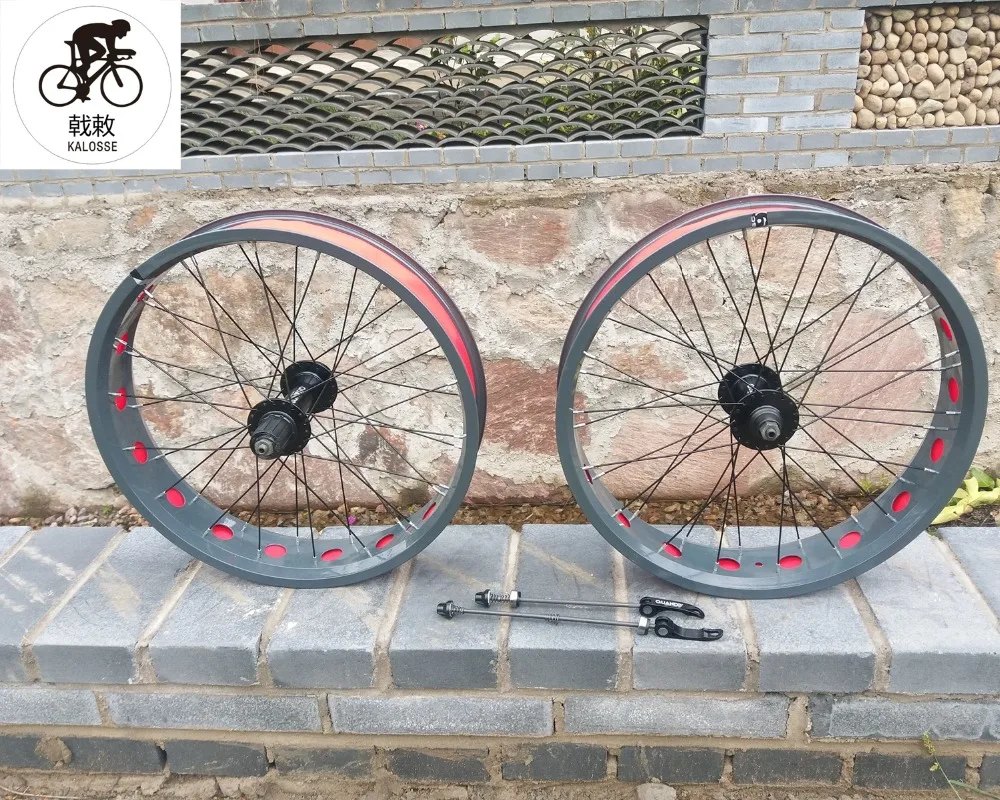 Top Kalosse   36 Holes Children bike wheel  Adluts   Fat bike wheels   F135/ R190mm hubs   20*4.0  tires ,7/8/9S cassette 1