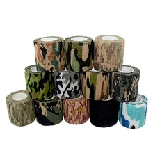 New Camo Camouflage Elastic Tape Durable Disposable Waterproof Nonwoven Wrist Wound Bandage Sports Support Tatoo Grip Wrap