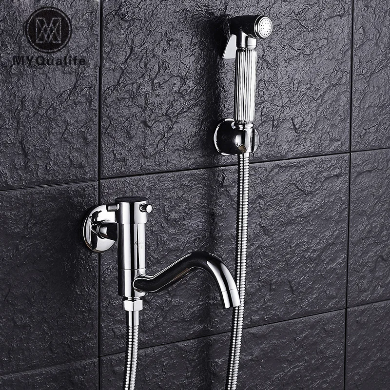 

Chrome Finished Multifunction Rotating Mop Pool Faucet Wall Mount Balcony Cold Water Taps Bathroom Bidet Faucet