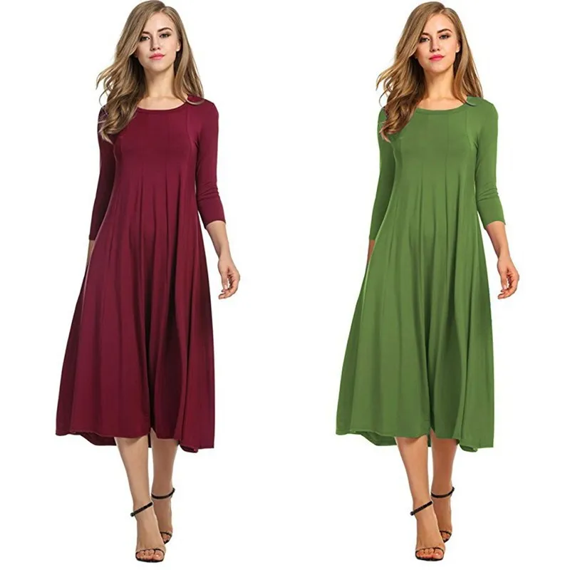 

summer Autumn women's cotton dress lady chothes Plus Size Dress S~XXXL