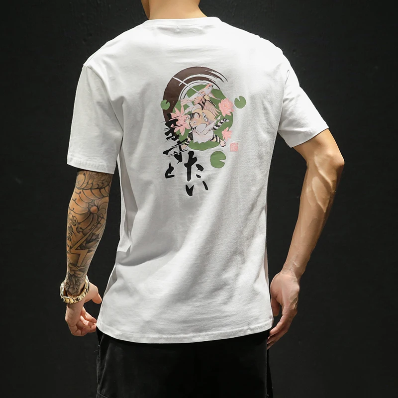 M-4XL 5XL мужские футболки мода футболка для мужчин slim fit Мультфильм Плюс Размер короткий рукав цветочный принт бультерьер футболка