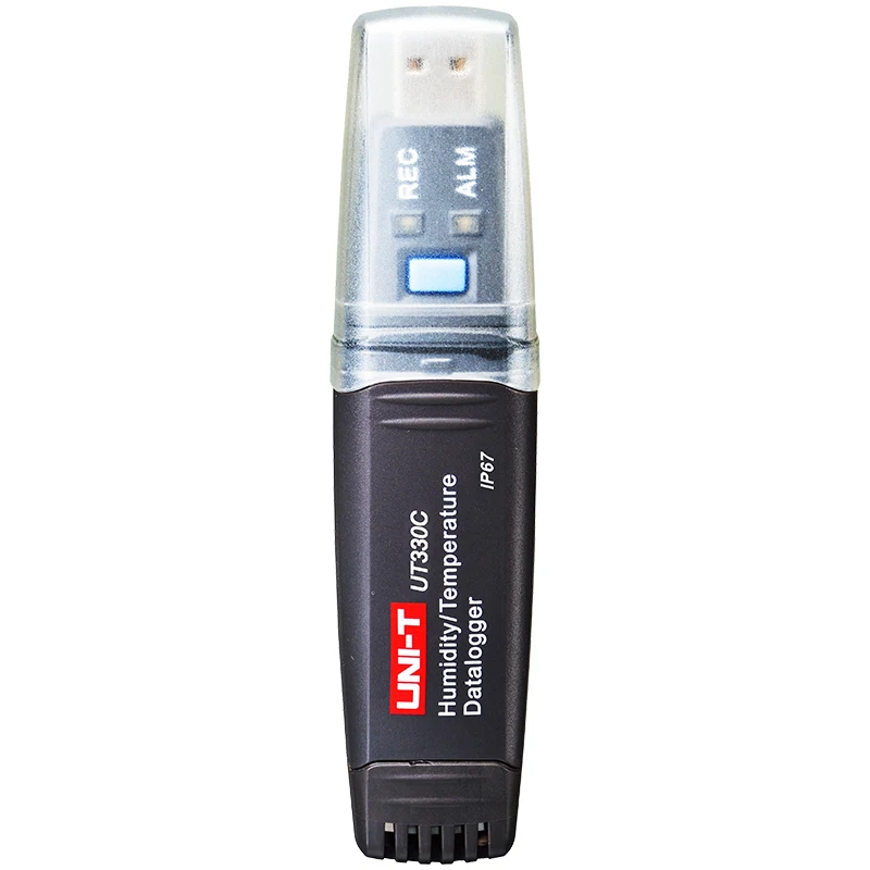 baratas UNI T UT330C USB termômetro registrador de Dados de temperatura e umidade logger pressão barométrica 3in 1 IP67 60 k armazenamento de Dados PC conectar
