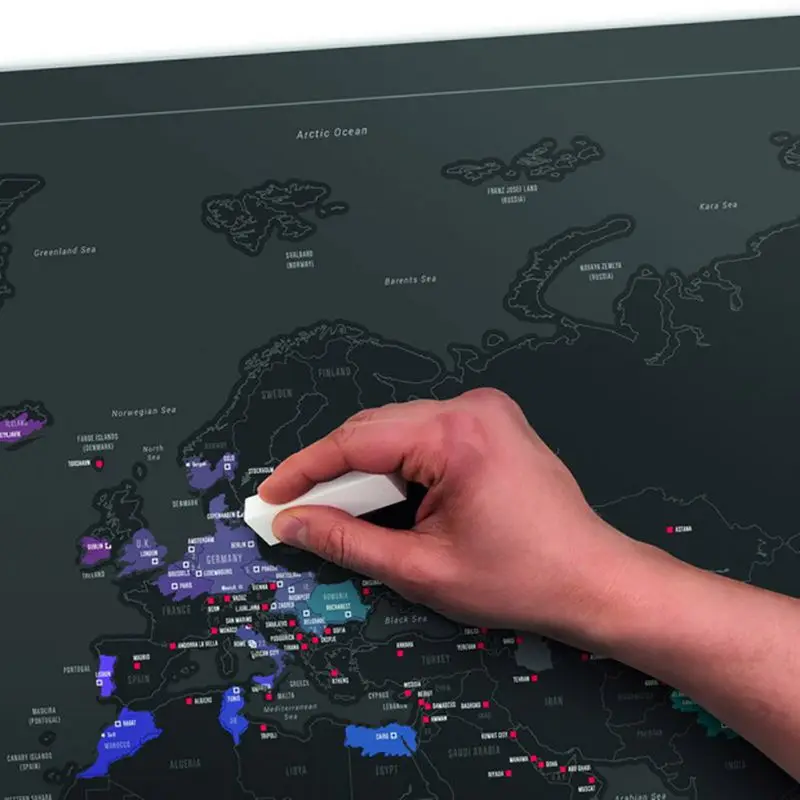 

Travel Scratch Map Freehand Map Scratch City Map Scratch Off Sheet Sheet Coating Map World Luxury Travel Creative Gift Drop ship