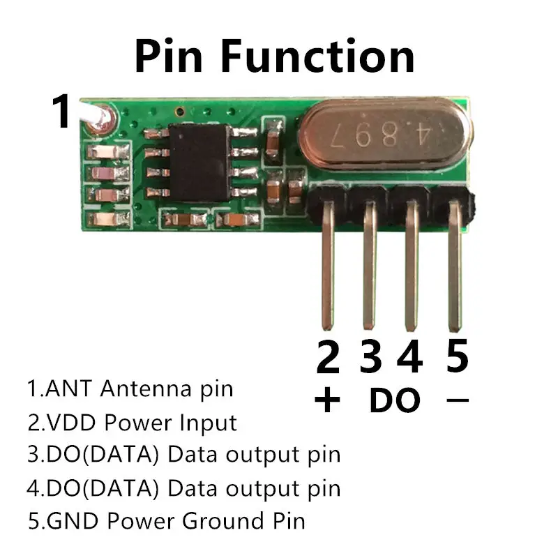 100pcs433 МГц РЧ беспроводной приемник супергетеродинная плата Rx500a 433 МГц ASK пульт дистанционного управления модульный комплект небольшого размера для Arduino uno