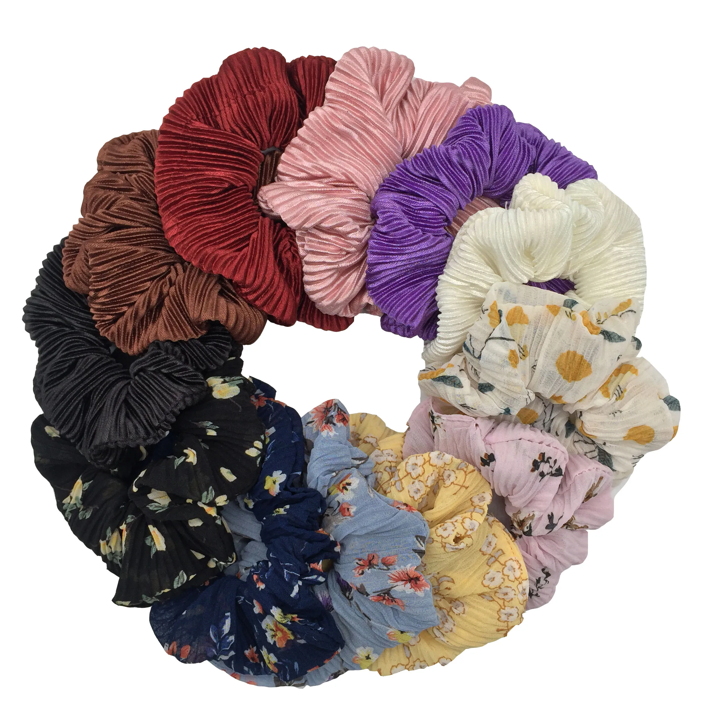

10pcs Classical Design Women Hair Accesorios Female Hair Tie Scrunchie Ponytail Hair Holder Rope Chiffon Headwear