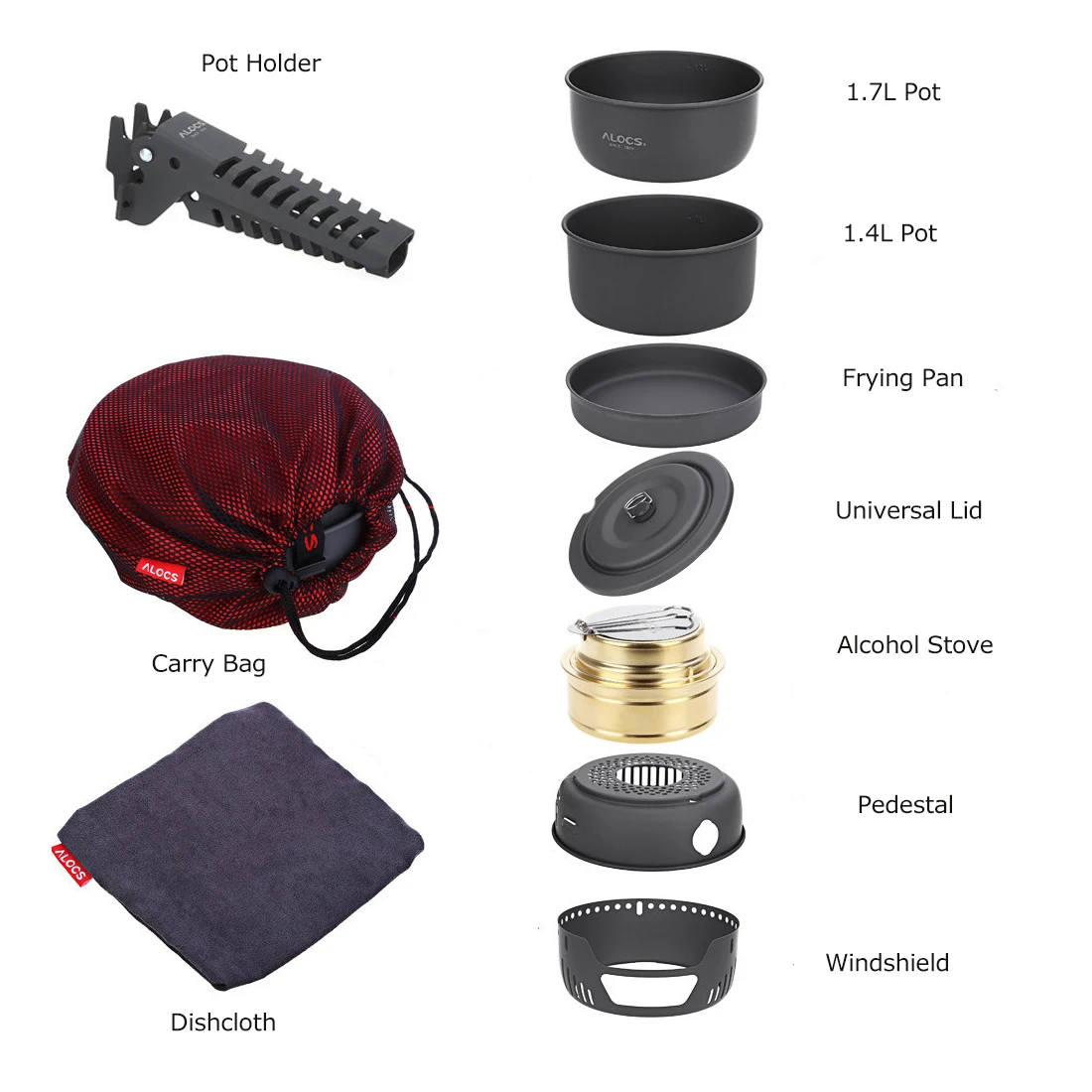 ALOCS CW-C05 Set 10 Pieces Cooking Set 2 ALOCS CW-C05 Set 10 Pieces Cooking Set 2