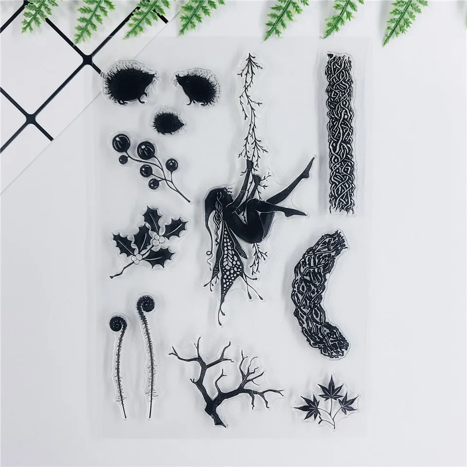 

11*16 New 2019 Fairy Silicon Clear Stamps For DIY Scrapbooking Bullet Journal Supplies Stamps Sentiment Photo Album Card Making