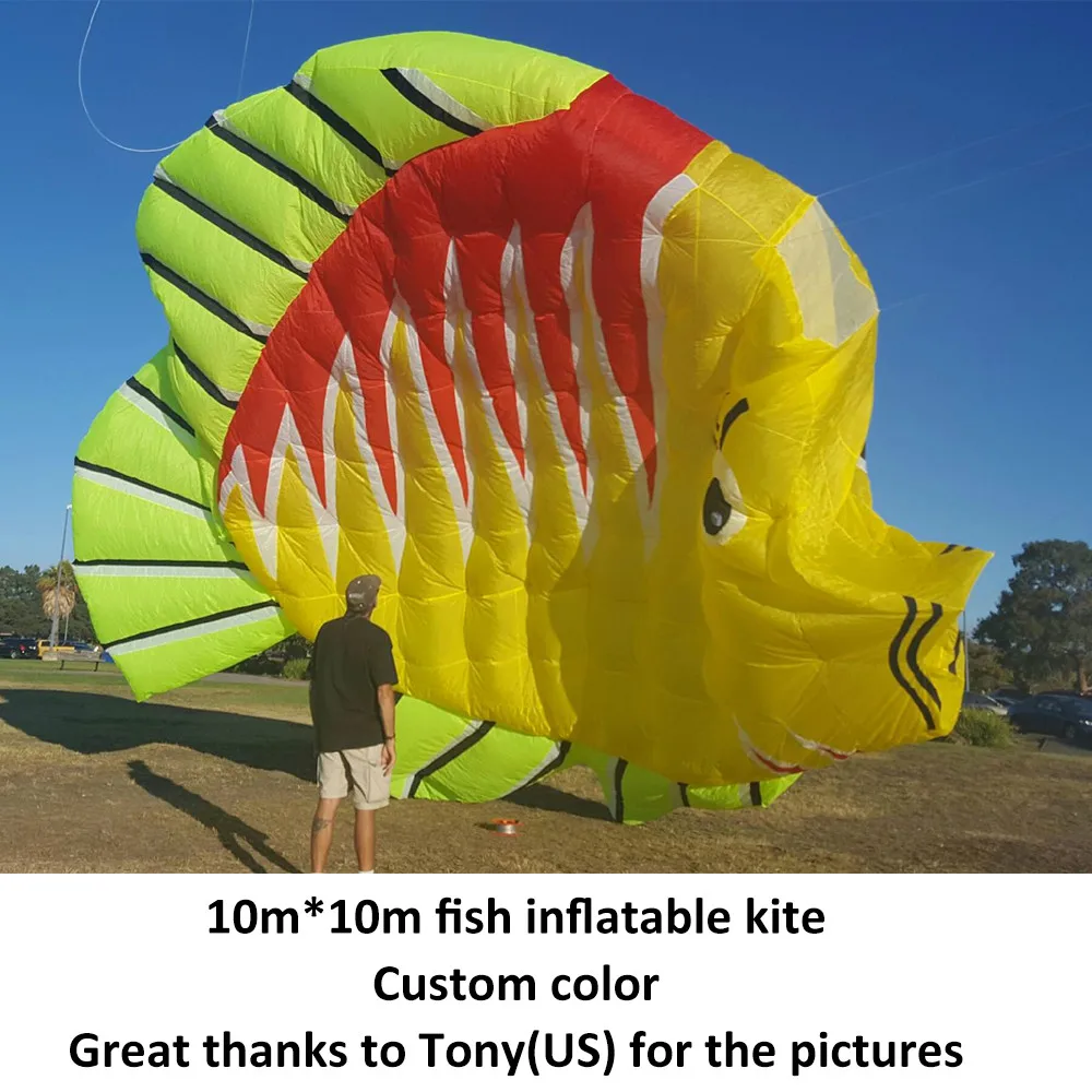 

1000ccm*1000cm Inflatable fish kite from kaixuan kite factory