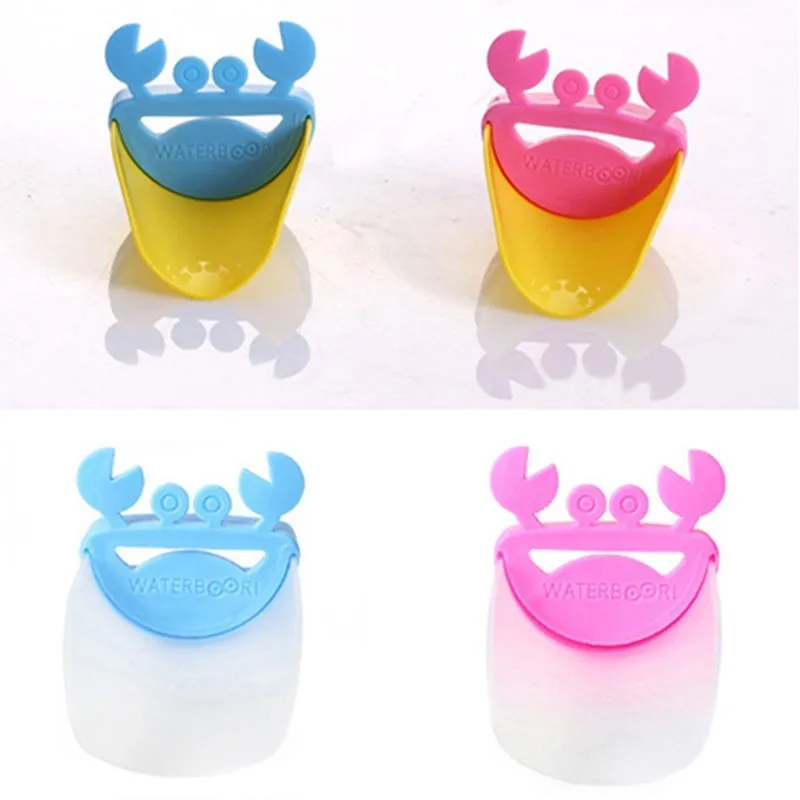 Cartoon Crab Shape Child Water Diverter Bathroom Sink Faucet Chute Children Washing Hands Extender for 4 Style