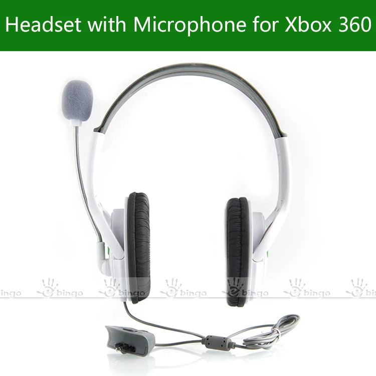 Headset Headphone w/mic for Microsoft Xbox 360 X360 Slim Controller