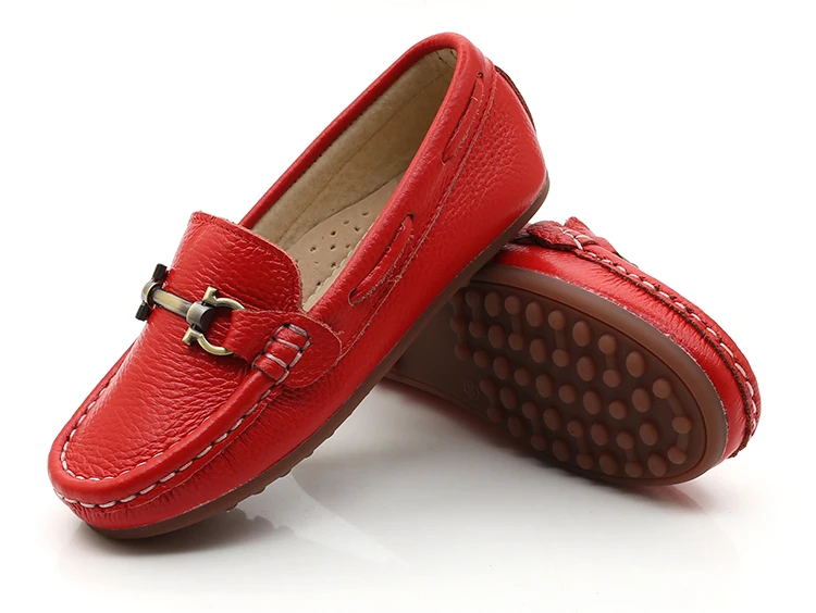 Mocassins de Couro Sapatos do Bebê da Criança Sapatos de Couro Nova Primavera Fundo Macio Genuíno Crianças Respirável Apartamentos Casuais Meninos 04 15 Mamãe e Bebê