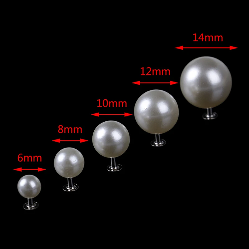 100/80/60/40/30 шт. модные панамка с жемчужиной заклепки ремесло ремонт с жемчужной отделкой, DIY аксессуары для сумок 6/8/10/12/14 мм