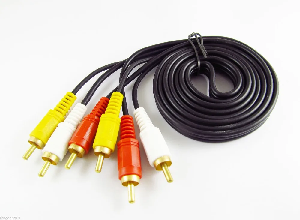 Composite AV Audio Video Cable Male M//M New 24/' L + R + V 3 RCA