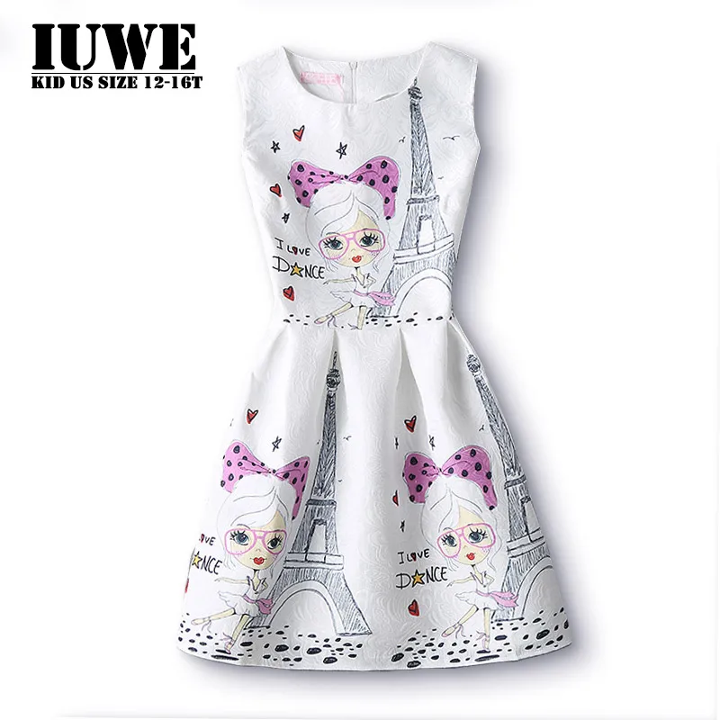 Robe d'été pour Filles 12 Ans Bébé Vêtements 2017 Mignon Perple Fille Caractère Enfants Robes