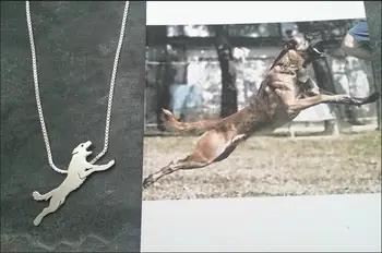 

Custom German Shepherd Necklace, Your Pet Pendant, Dog silhouette Memory Jewelry Keepsake Memorial Gift--12 pcs/Lot