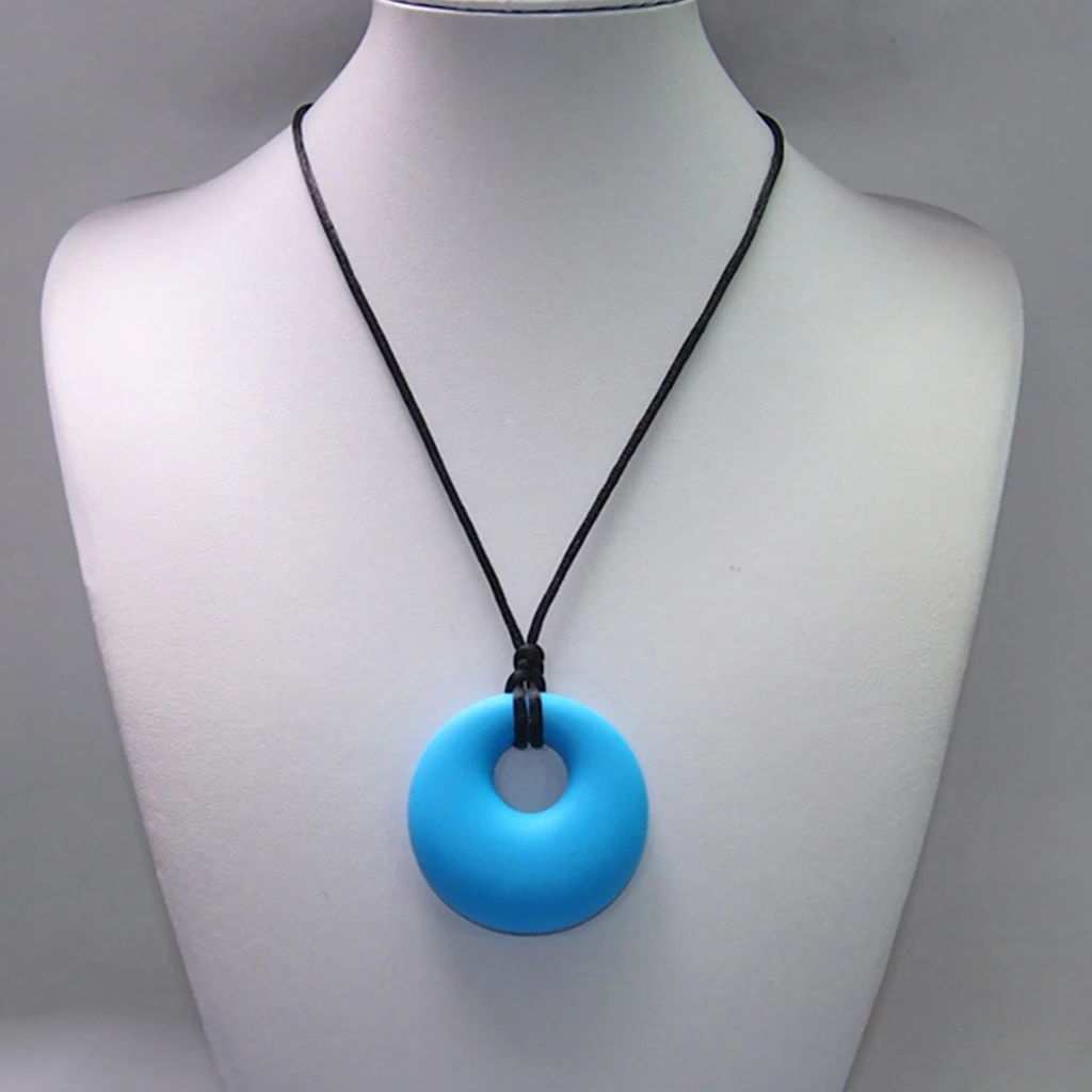 Silicone Teething Nursing Breastfeeding Necklace Chewing for Infant Toddlers Baby Teether Soother Toy 9Colors