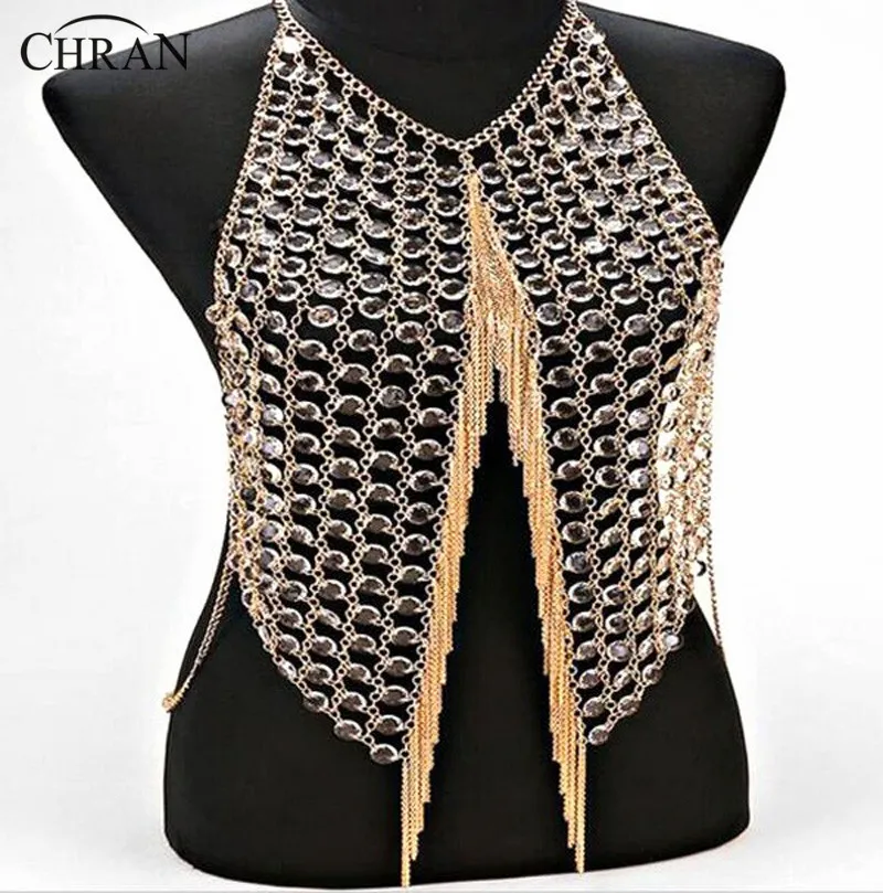 Chran Luxury Fashion Women Full Body Multi Layer Vest Statement Necklace Chain Slave Necklace Beach Chain Halter Jewelry BDC436 Chran Luxury Fashion Women Full Body Multi Layer Vest Statement Necklace Chain Slave Necklace Beach Chain Halter Jewelry BDC436