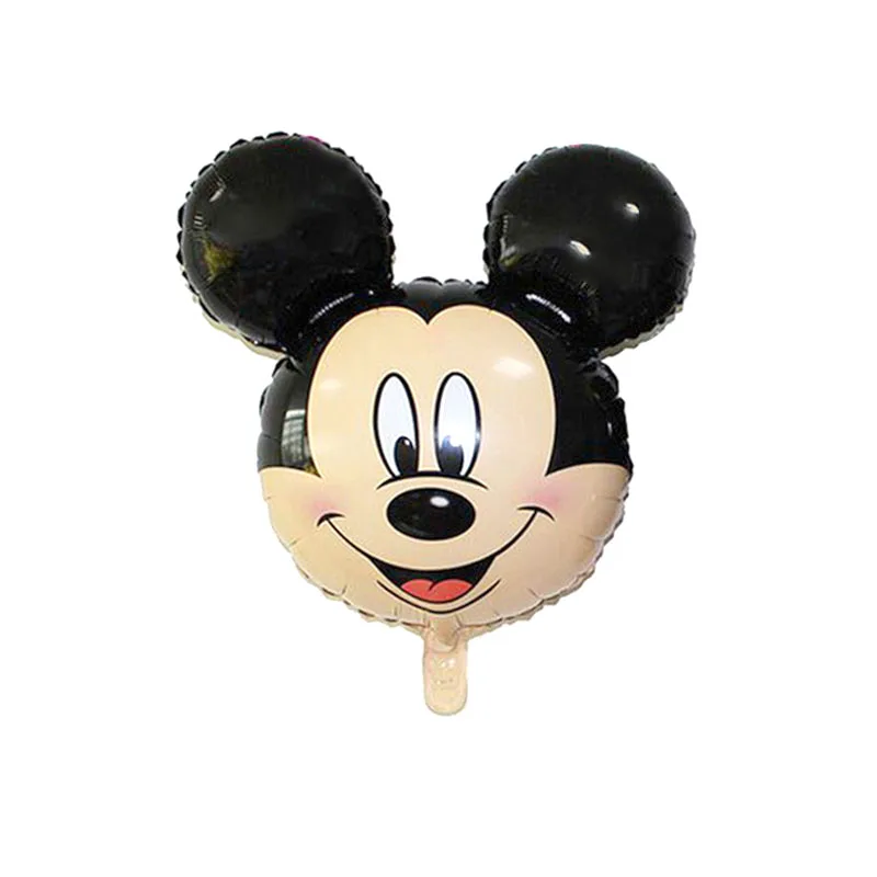 50pcs/lot Cute Mini Mickey Minnie Mouse Foil Balloons Cartoon 30*35cm Head Shape Inflatable Air Ballons Birthday Party Decor Toy