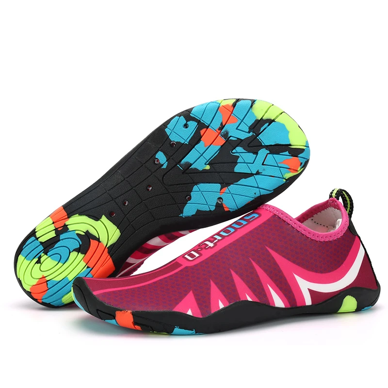 أحذية ماء الرجال الصيف صنادل شاطئ سريعة تجفيف أكوا أحذية امرأة تنفس المنبع أحذية الغوص السباحة الجوارب رياضية