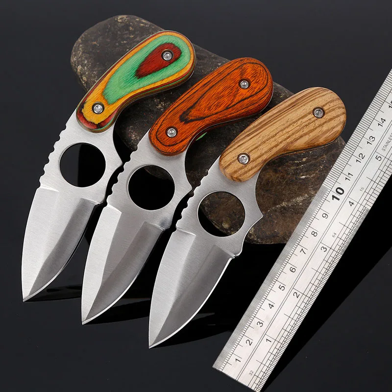 

ACCHAMP Tactical Knife Survival Outdoor Knife Tool Portable Small Straight Knife Stainless Steel Camping Pocket Knives