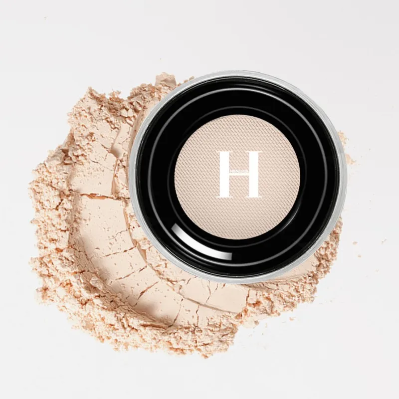 HENLICS 24 Hour Long Lasting Velvet Loose Powder Concealer with Makeup Brush 2pcslot Oil-control Loose Mineral Makeup Powder (26)