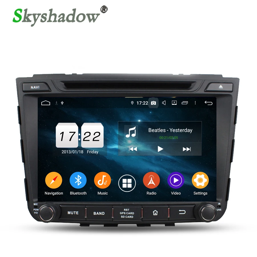Discount DSP IPS Android 9.0 Octa Core 4G+32GB Car DVD Player For Hyundai Creta IX25 2014-2017 GPS Map RDS Radio wifi Bluetooth 4.2 0