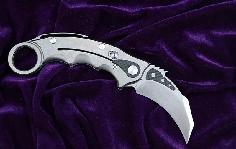 LEMIFSHE MG pterosaur складной нож с шариком для пивоварения M390 лезвие из титана + CF
