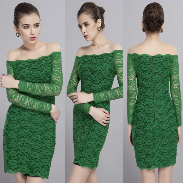 forest green cocktail dress