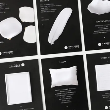 

4 Pack/set Cute Pure White Series Pillow Feather Milk Cloud Sticky Notes Stationery Memo Pads Office School Supplies Gifts