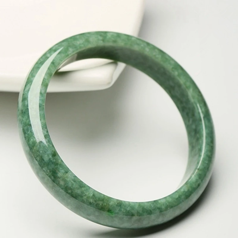 Глянцевый браслет ручной резной красивый браслет китайский зеленый нефрит 54 мм-64 мм KYY8755