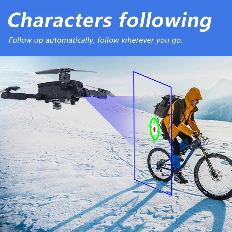 LAUMOX M66 RC Drone with 4K Camera Drone Wide Angle Optical Flow Positioning Gesture Photo Wifi FPV Foldable Quadcopter Vs E58