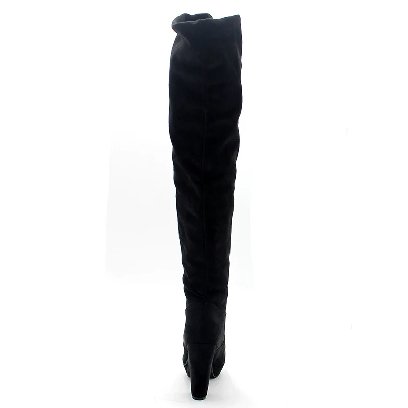 ENMAYER/Сапоги выше колена, большие размеры 34-43, весенне-Осенняя обувь женские высокие сапоги на платформе, черного, коричневого, серого цвета обувь на высоком каблуке