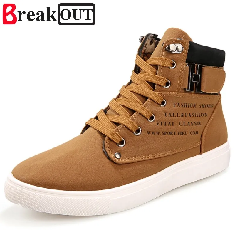 

Break Out New Men Boots For Men Leather Boots Breathable Spring Autumn Summer Fashion Men Shoes Casual Big Size 45 46