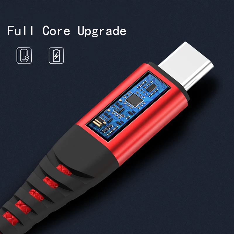 TOPK USB кабель для iPhone зарядный передачи данных Type C Micro телефона Android провод