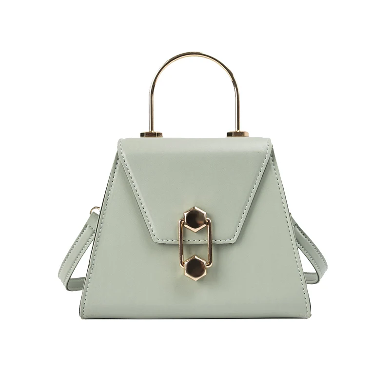 Kopen Elegant Lady Metal Tote Tas 2019 Zomer Nieuwe Hoge Kwaliteit PU Leer vrouwen Luxe Designer Handtas Lock Schouder Messenger tassen