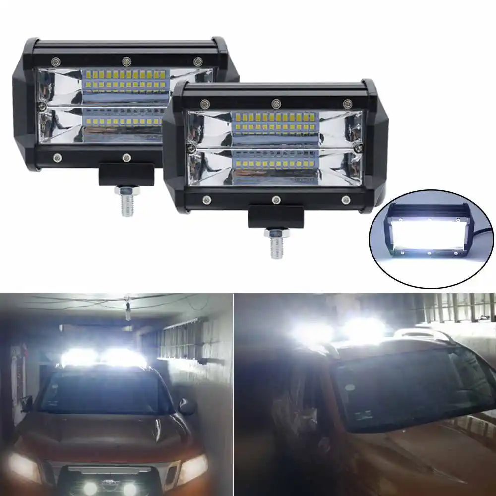36W 7'' Spot Beam LED Work Light Driving Fog Lamp 4WD SUV UTV Boat Jeep US 