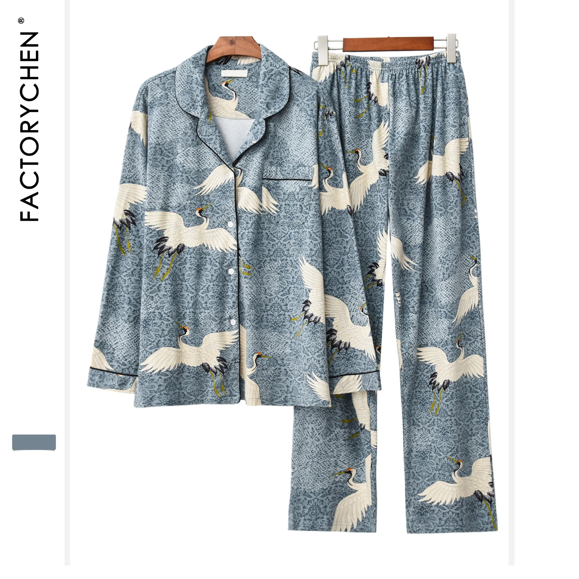 

Autumn&Winter Women's Pajamas Set 100% Cotton Korean Long Sleeve Sweet Loose Sweaters Women Sexy Sleepwear Cartoon Pyjamas Sets