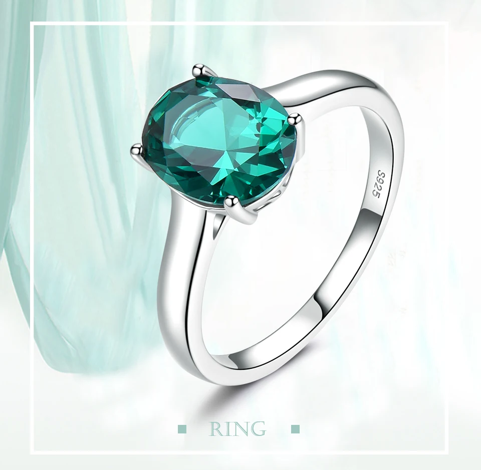 UMCHO Emerald 925 sterling silver ring for women NUJ095E-1-pc (1)